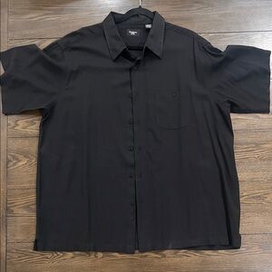 Haggar Men's Black Casual Button Down Shirt